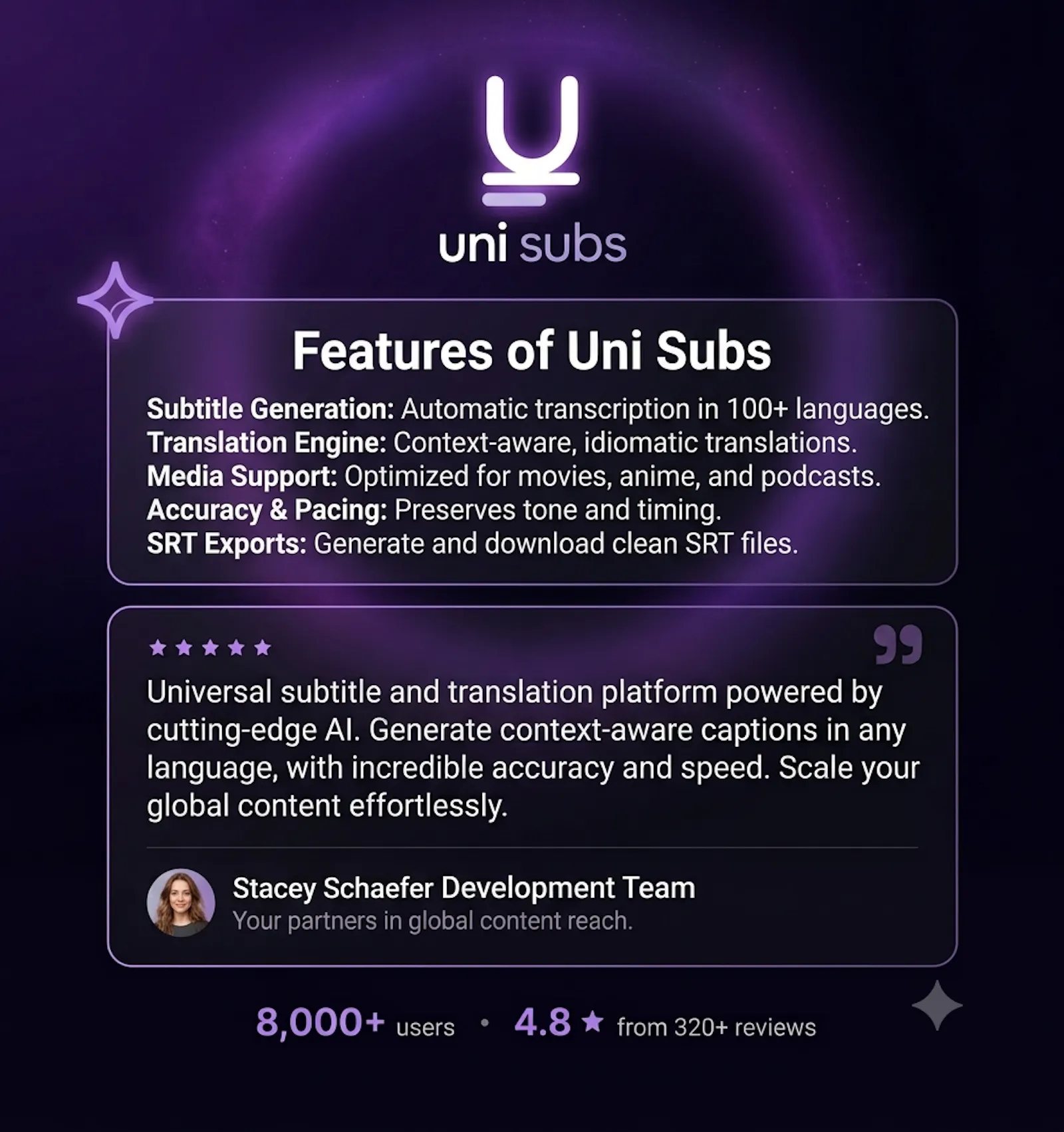 UniSubs screenshot 2