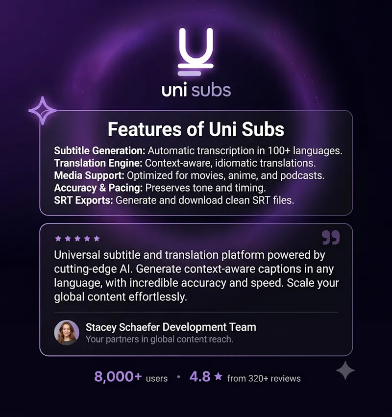 UniSubs screenshot 2