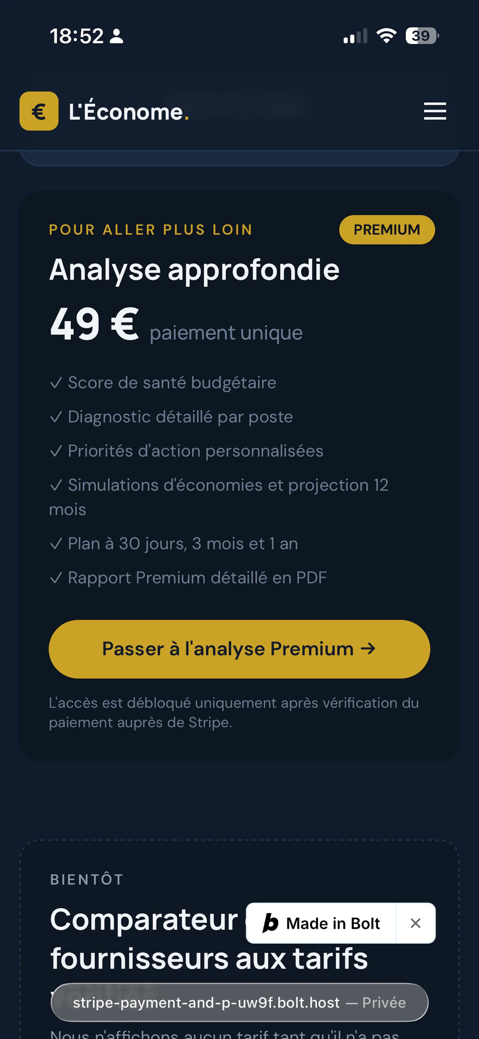 L'Économe — Analyse budgétaire  screenshot 1