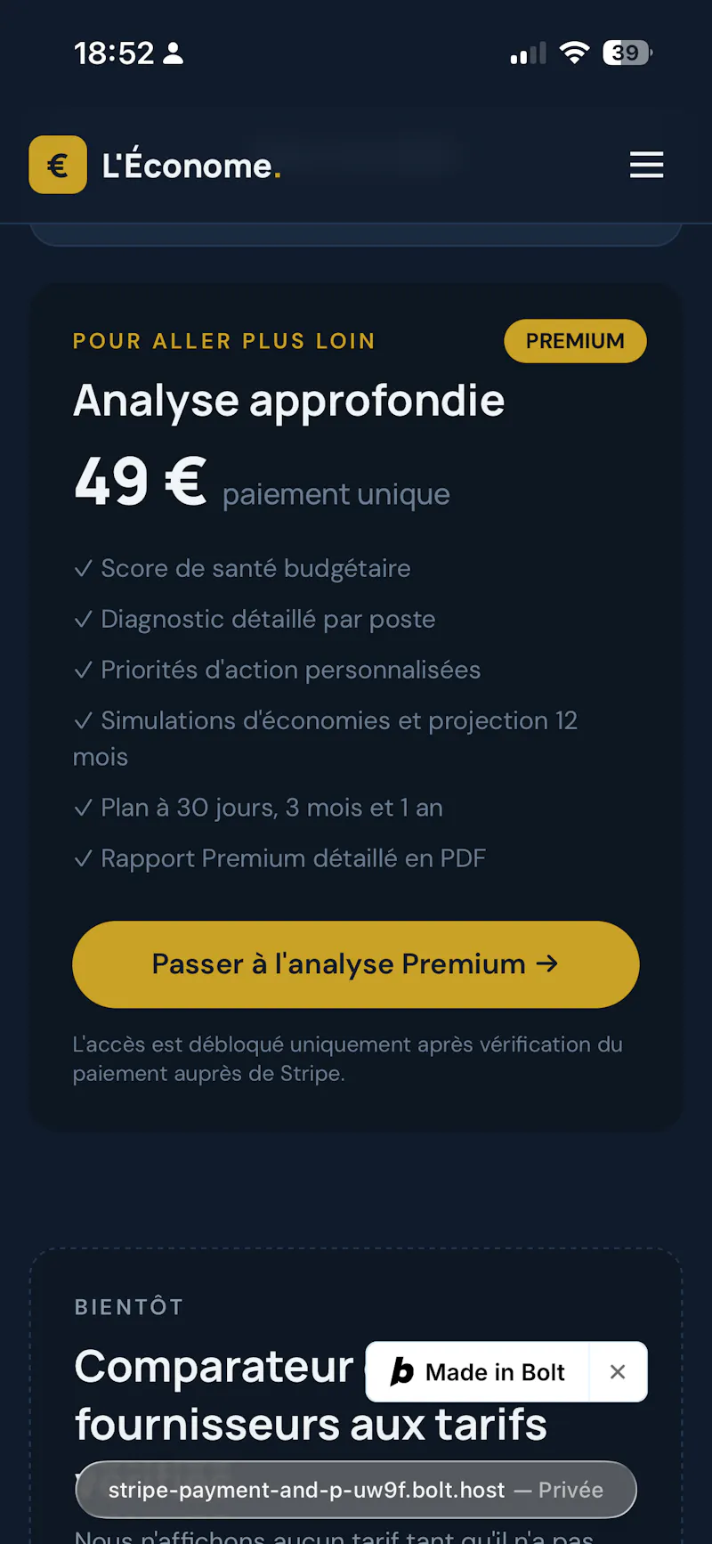 L'Économe — Analyse budgétaire  screenshot 1