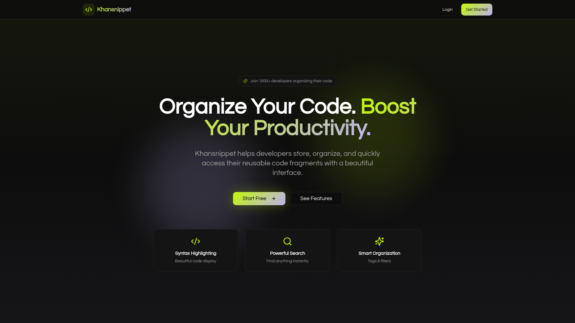 Khansnippet - Main product screenshot demonstrating key features and user interface
