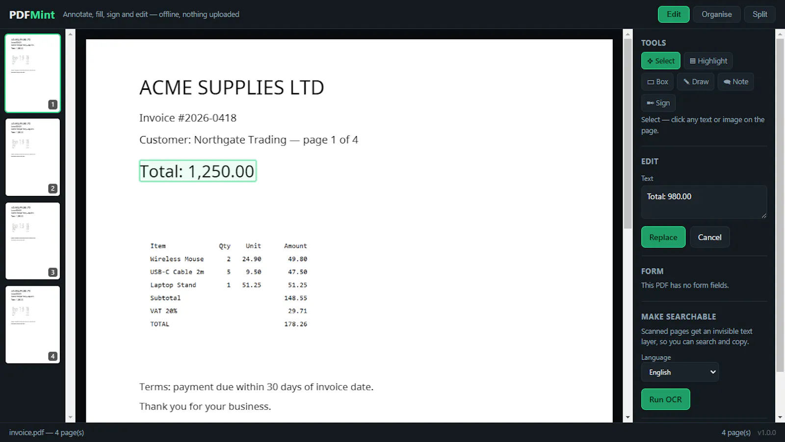 PDFMint screenshot 4