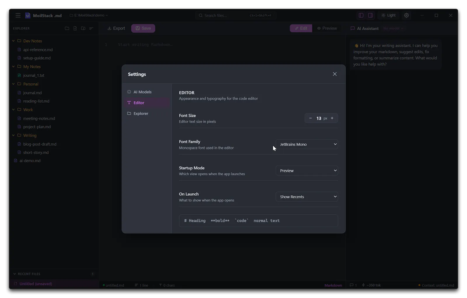 MoilStack .md (markdown) screenshot 6