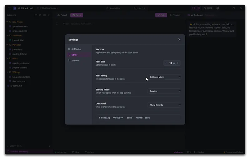 MoilStack .md (markdown) screenshot 6