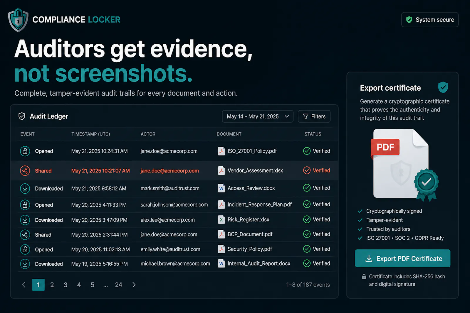 Compliance Locker screenshot 4