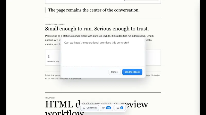 Peek screenshot 1 (video preview)