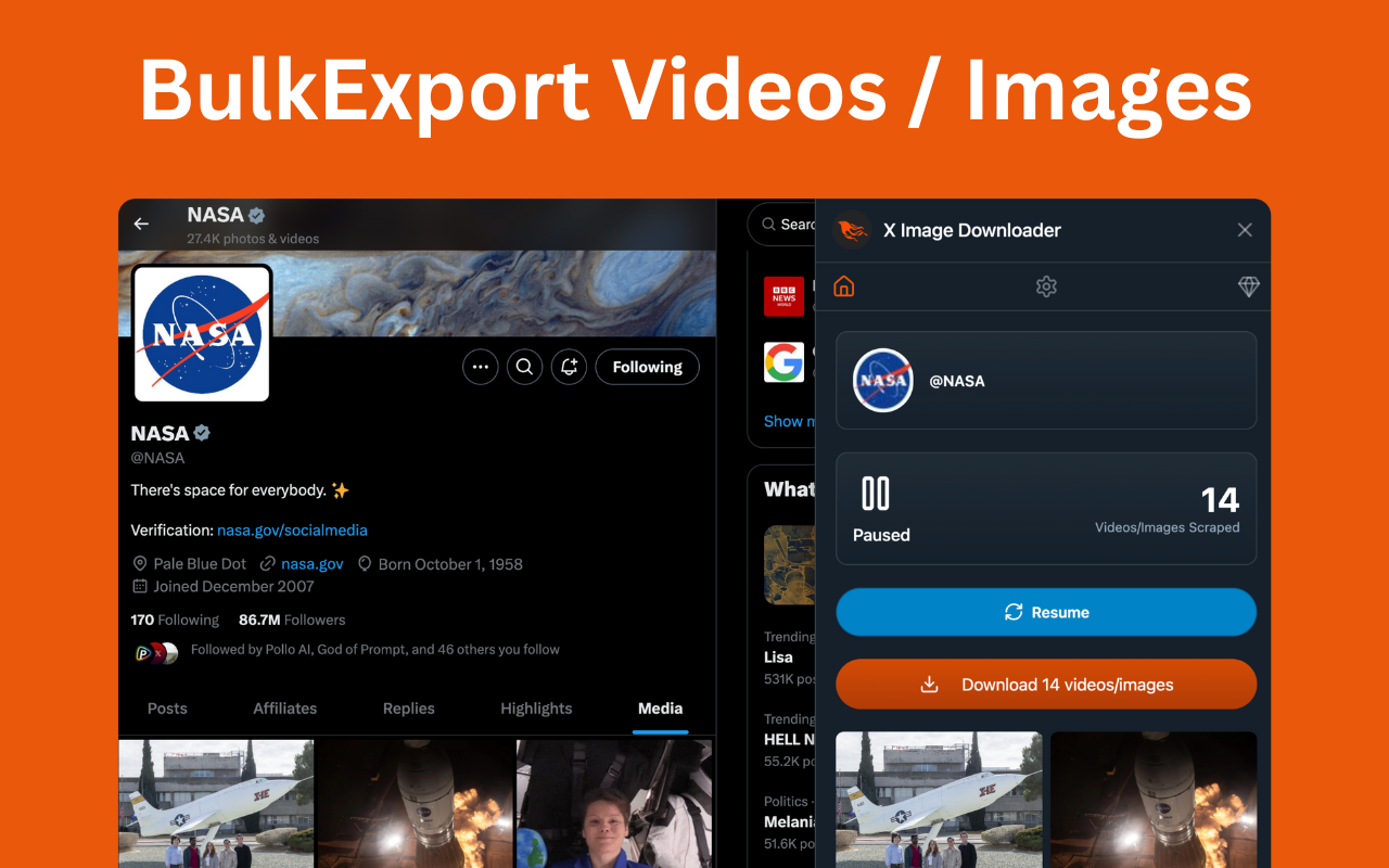 وسائط X / Twitter Image / Video Downloader - قم بتنزيل صور عالية الدقة من Twitter/X 2