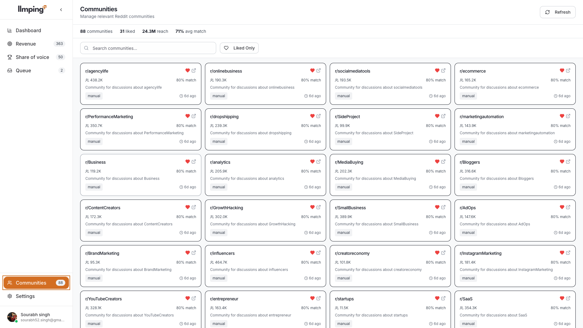 Média llmping.com - Transformez les conversations Reddit en votre avantage de recherche AI. 3