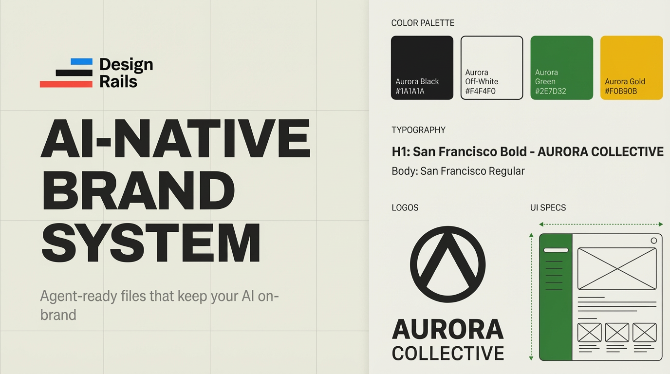 Design Rails: AI-native brand in mins - Main product screenshot demonstrating key features and user interface