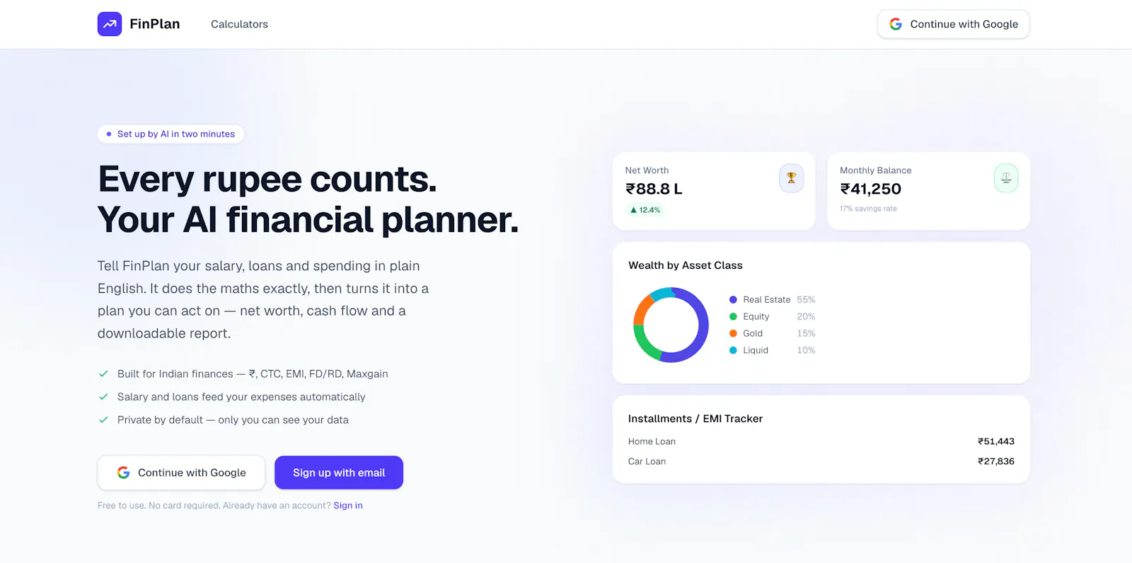 FinPlan screenshot 1