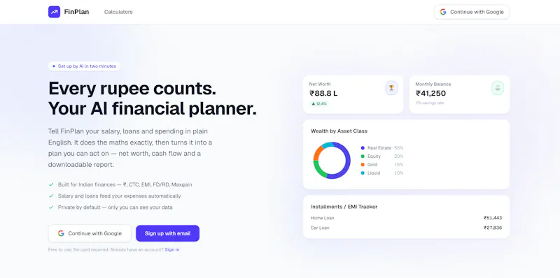 FinPlan screenshot 1
