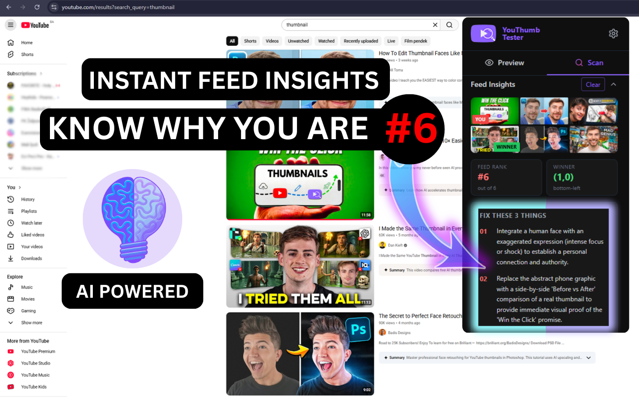 YouTube Thumbnail Tester & Previewer gallery image