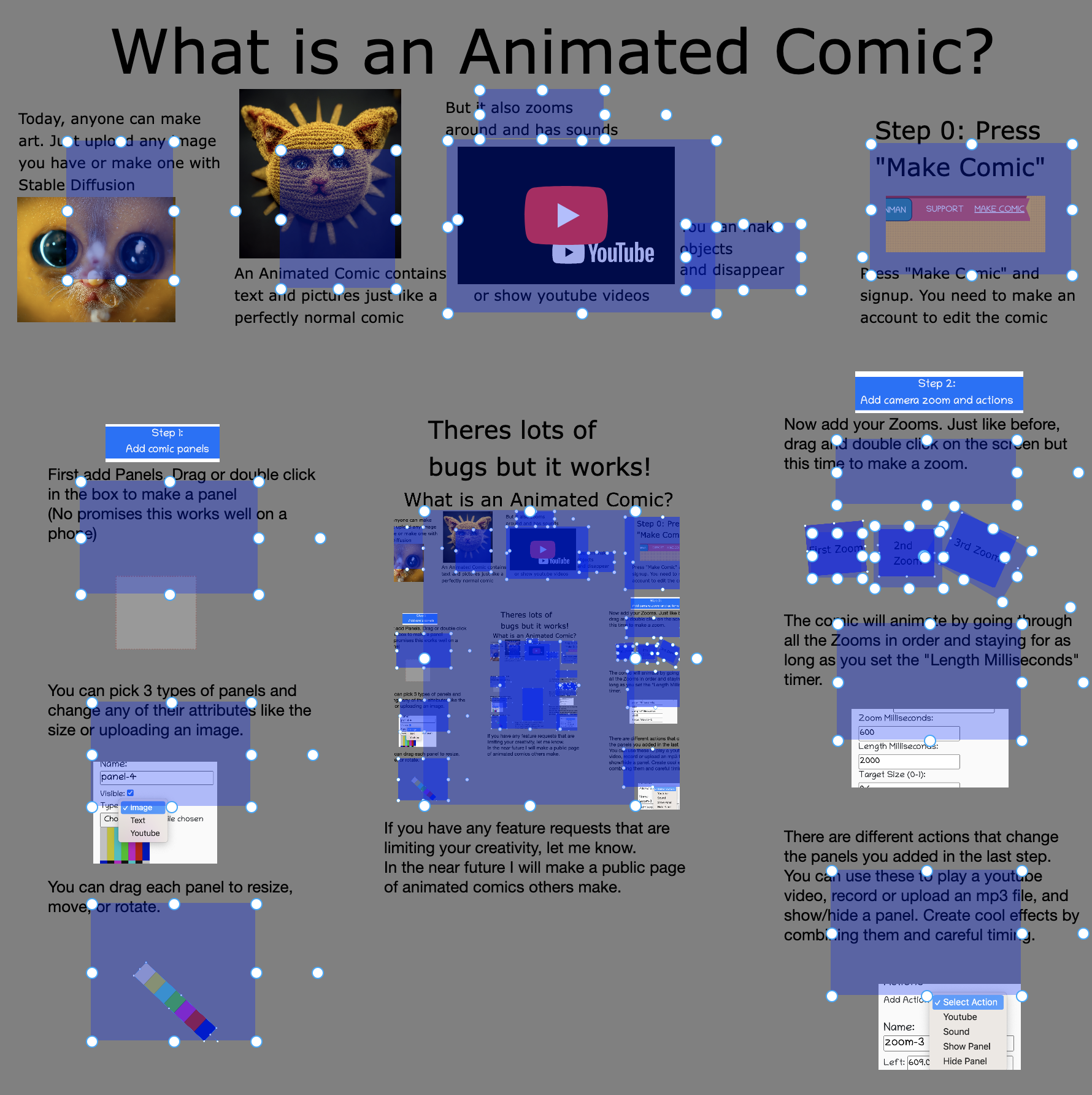 Make your animated comic gallery image
