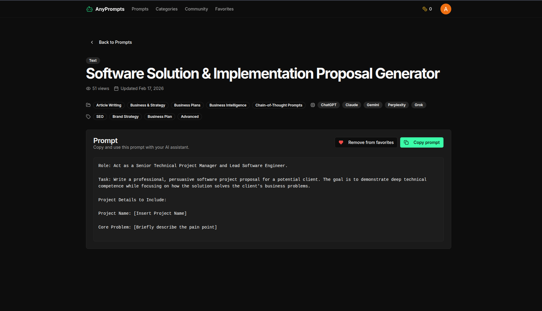 AnyPrompts - Screenshot 5 showing product features and functionality