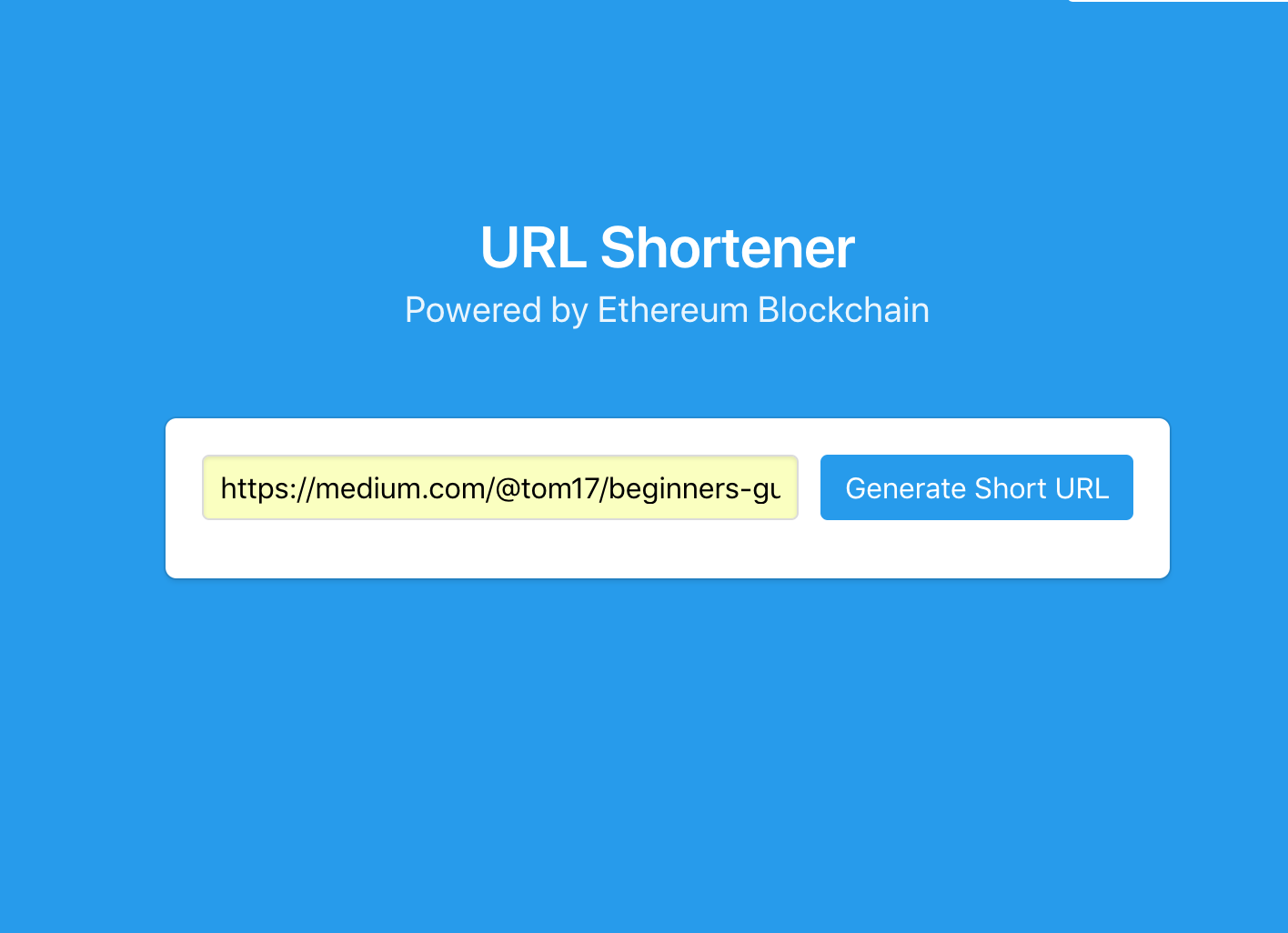 Ethereum URL Shortener gallery image