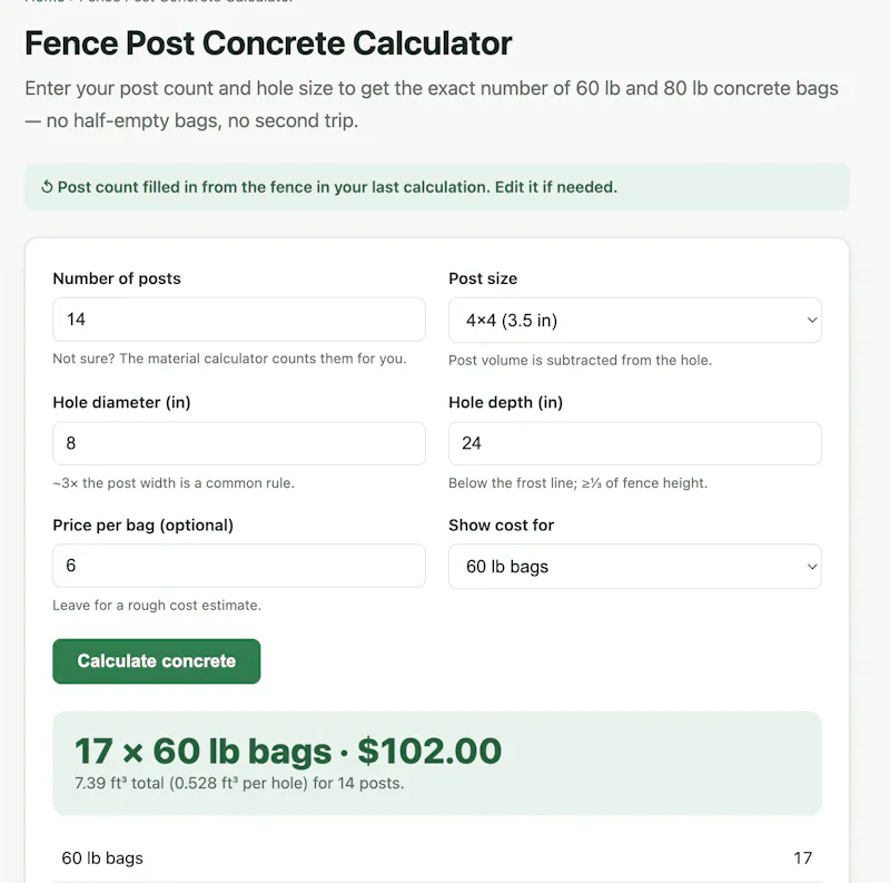 FenceTally screenshot 3