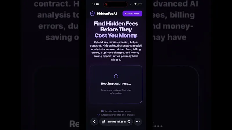 DetectHiddenFees screenshot 1 (video preview)