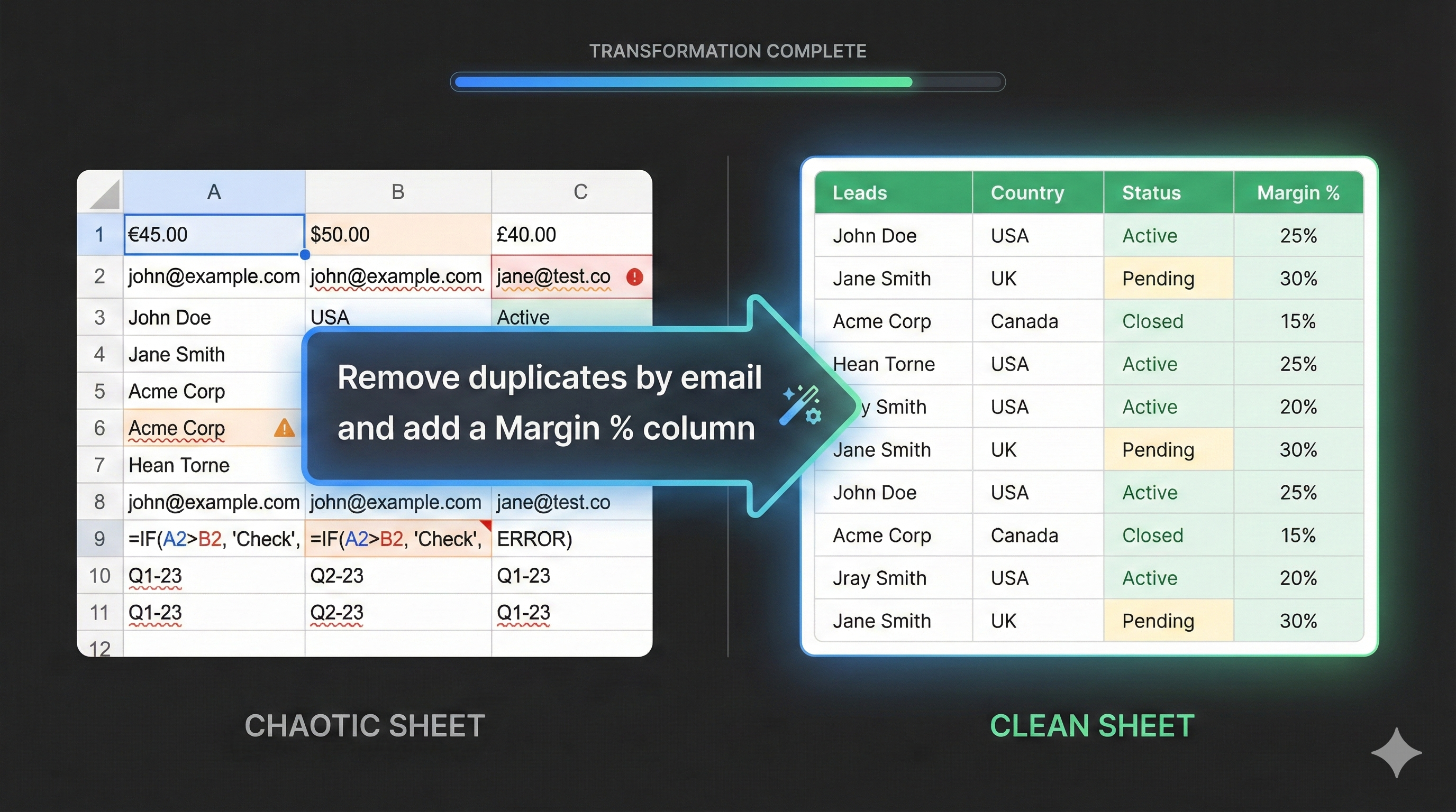 Prompt2Sheets - Lovable 4 Google Sheets - Screenshot 2 showing product features and functionality