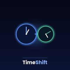 TimeShift - Instant Timezone Converter - Product Hunt launch logo and brand identity