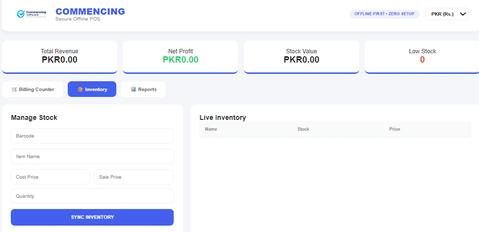 Commencing.POS screenshot 2