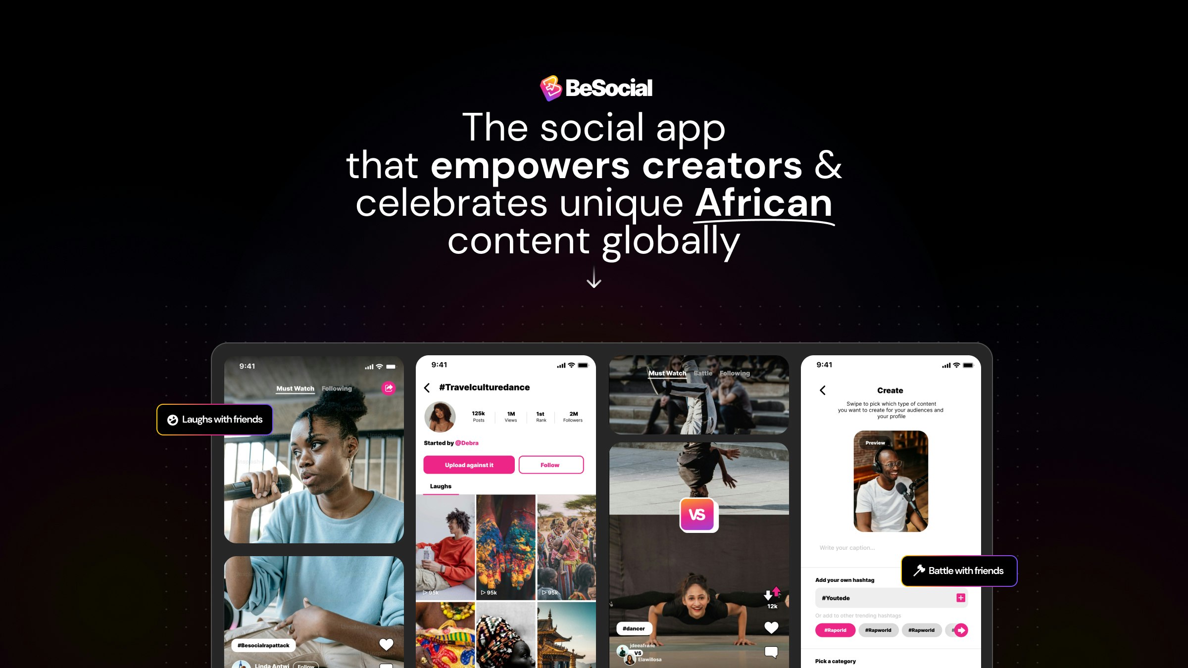 Besocial: การสร้างรายได้ที่ไม่มีที่สิ้นสุด - สร้างค้นพบวิดีโอสั้น ๆ และสร้างรายได้ media 2