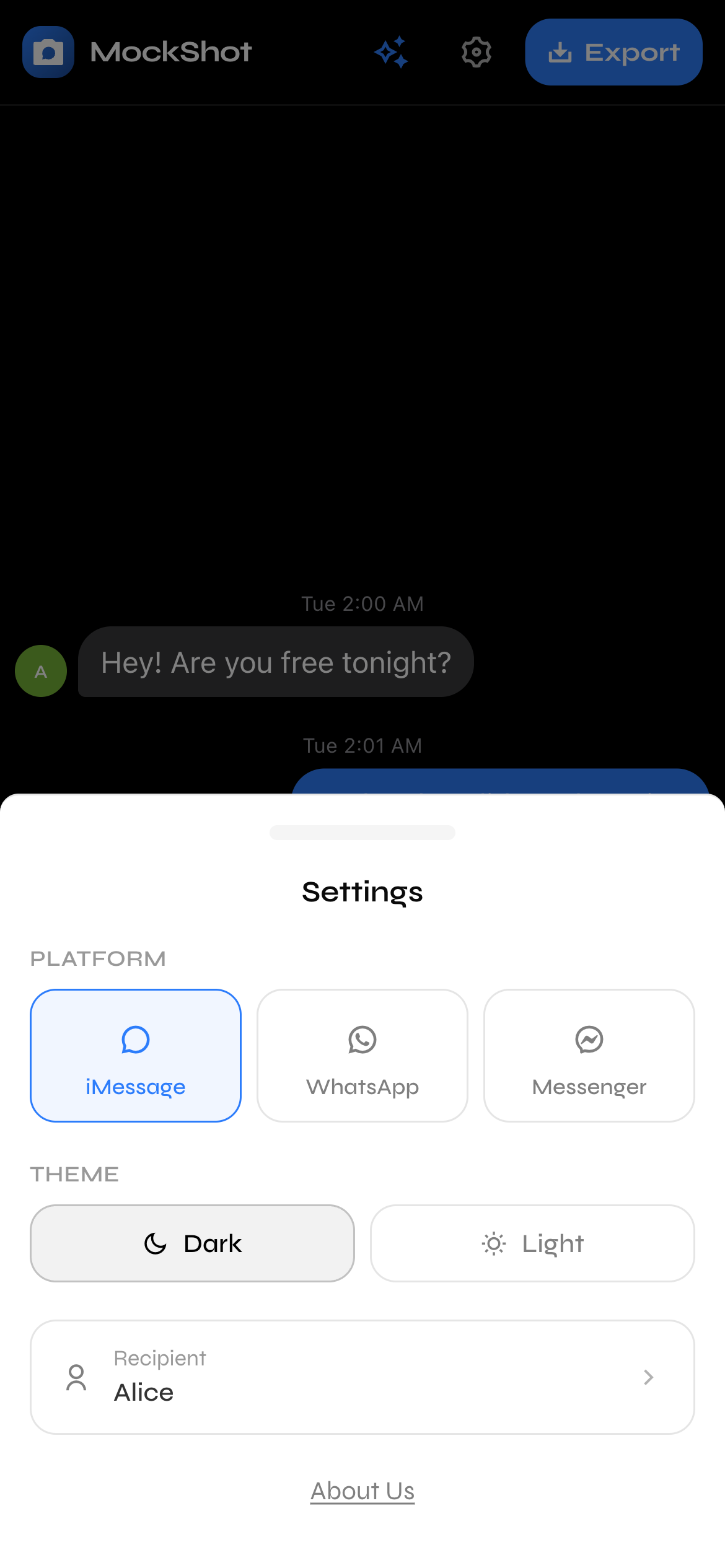 Mock Shot - Screenshot 2 showing product features and functionality