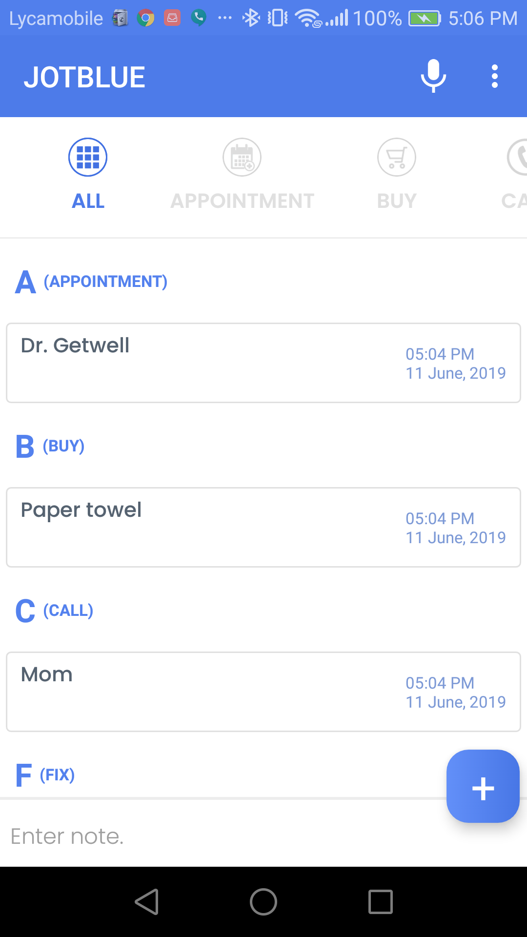 JotBlue - Andorid App gallery image