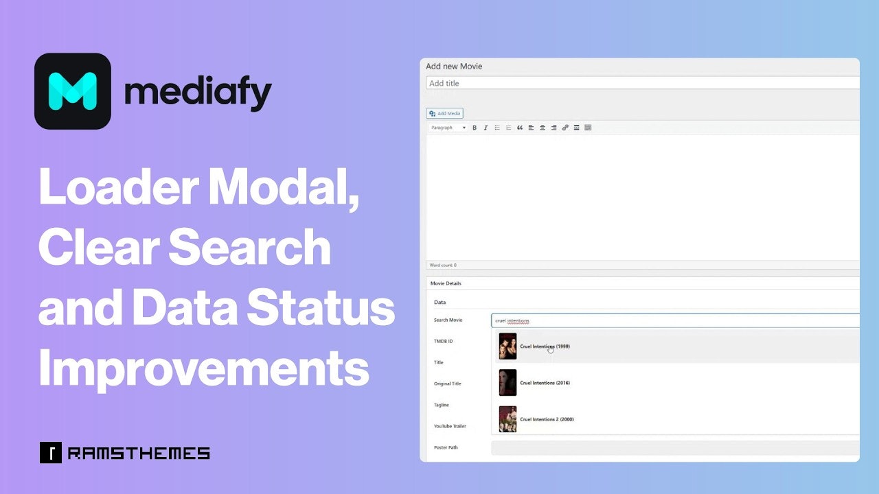 Mediafy: Movie/TV Data via TMDB API gallery image