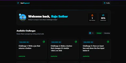 React Playground gallery image