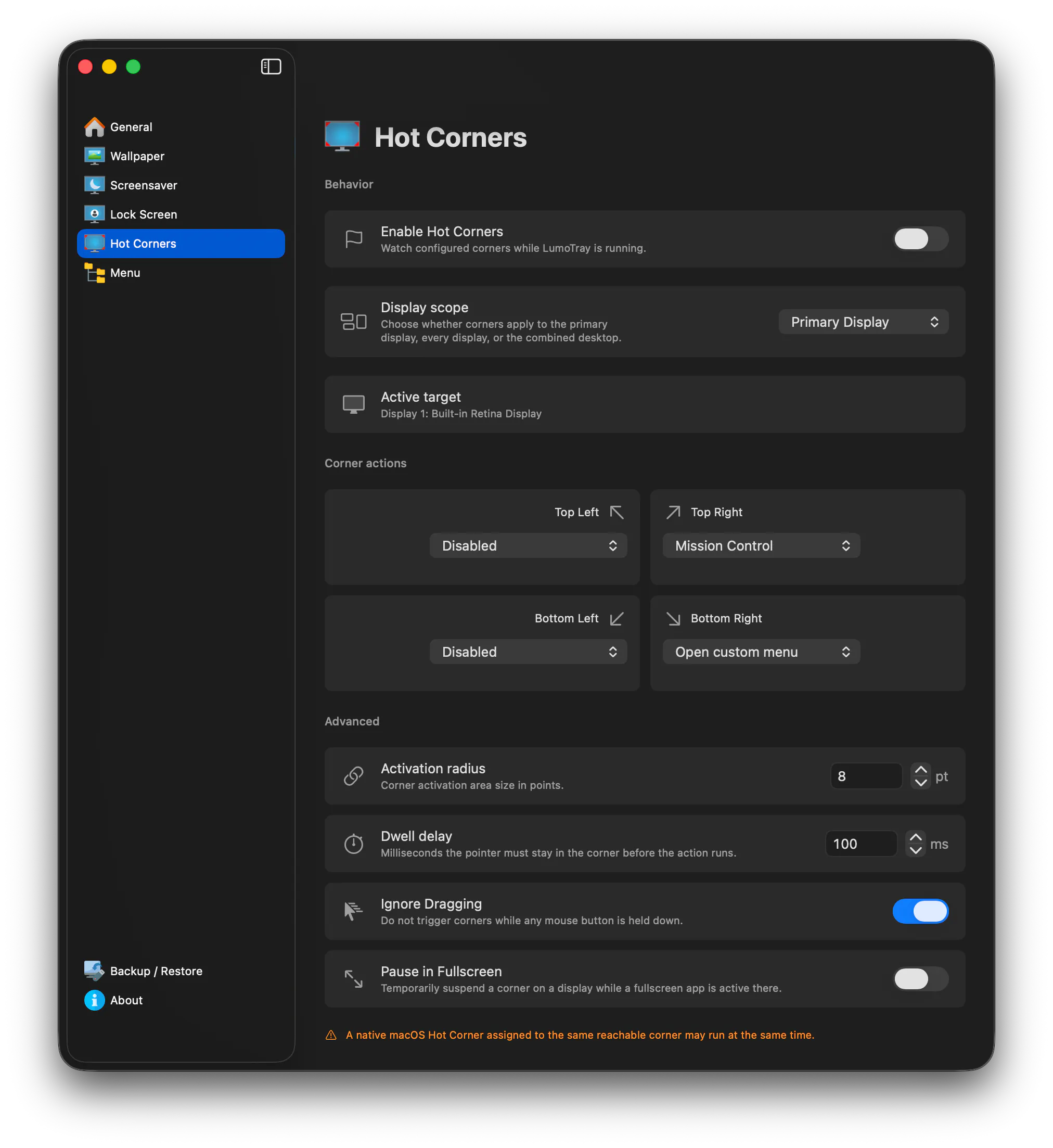 LumoTray for macOS gallery image