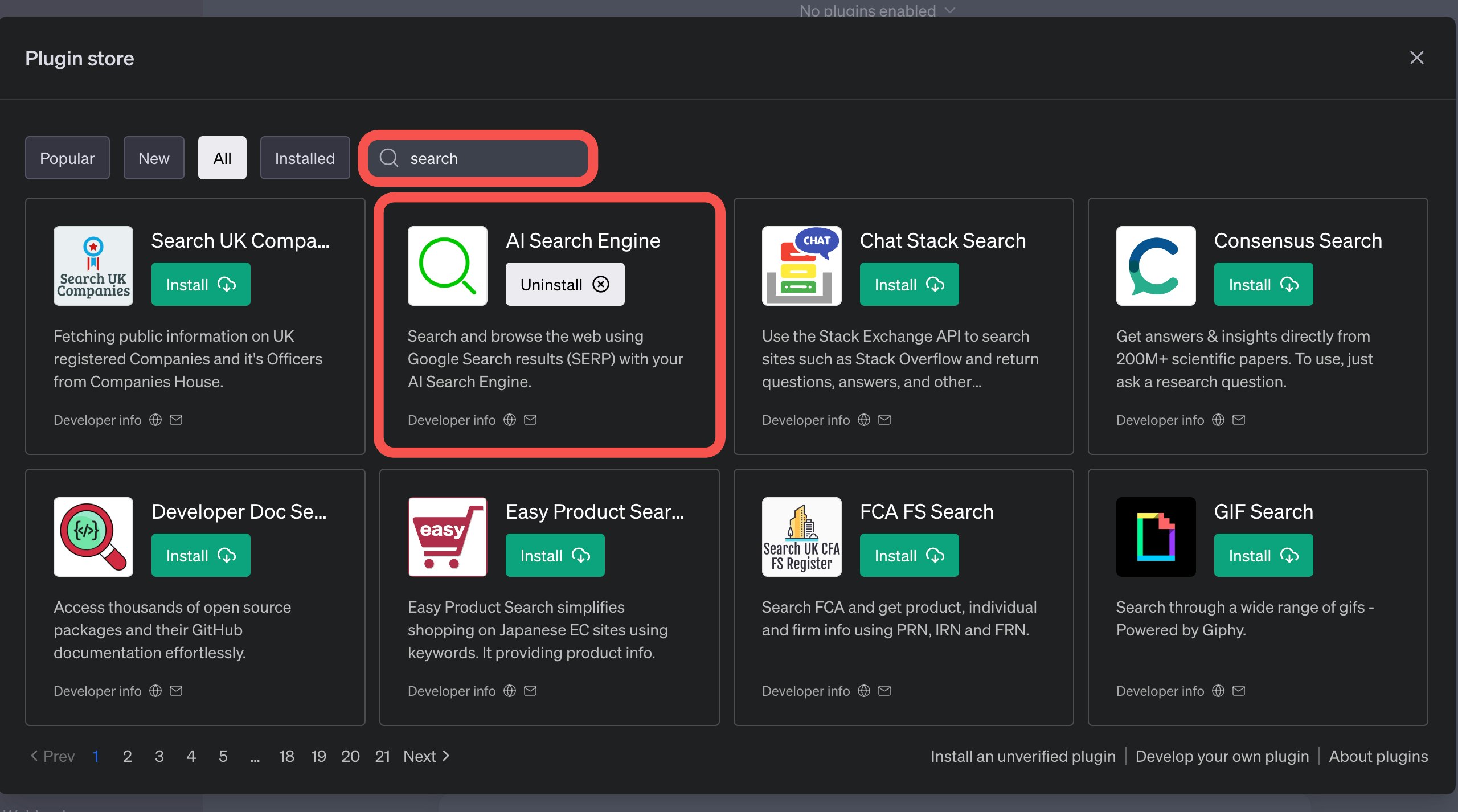 Media Plugin plugin công cụ tìm kiếm AI - Tìm kiếm và duyệt web từ bên trong Chatgpt 2