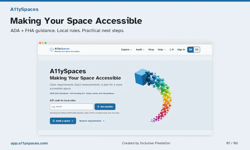 A11ySpaces screenshot 3