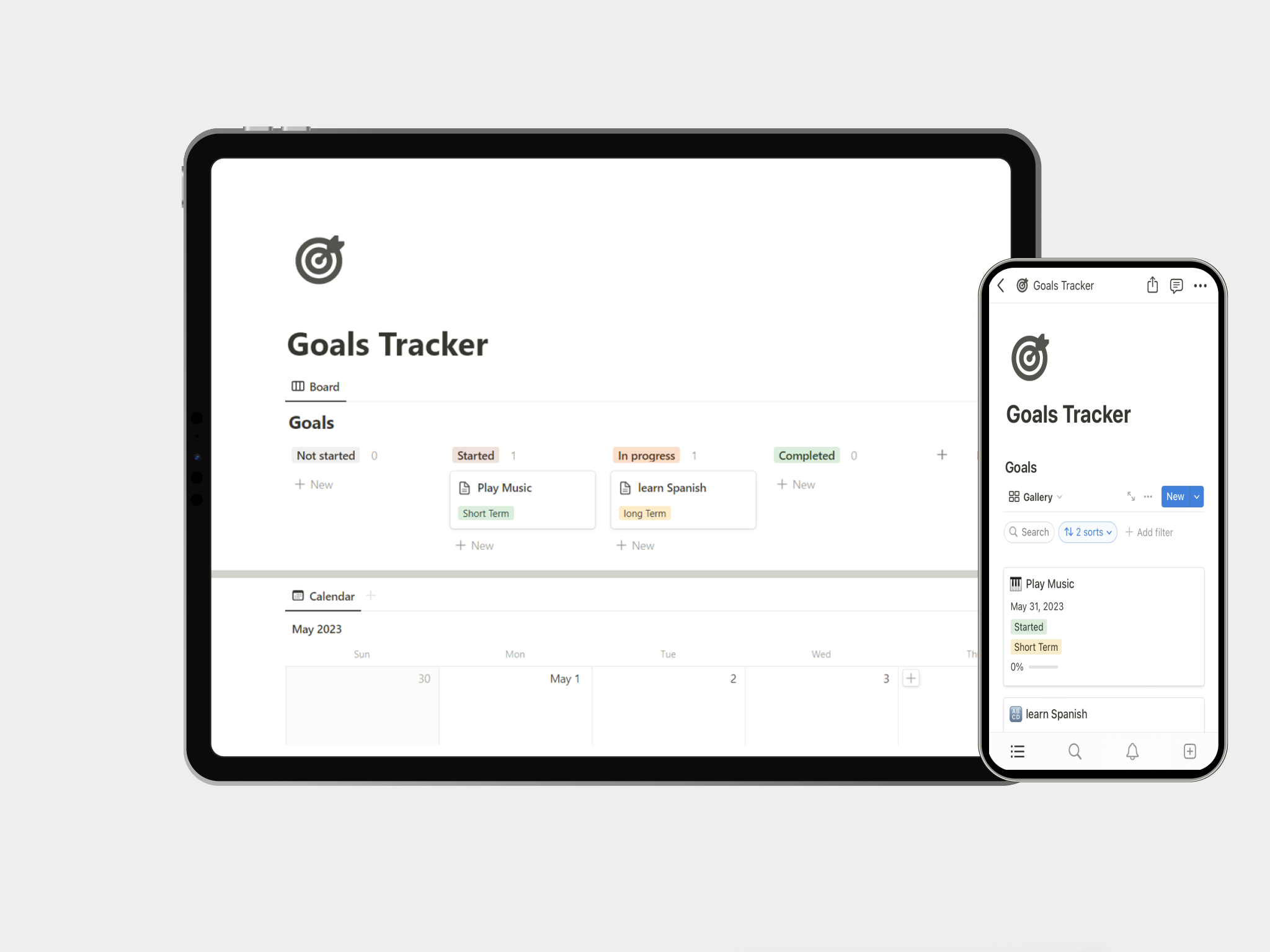 Notion Goals Tracker gallery image