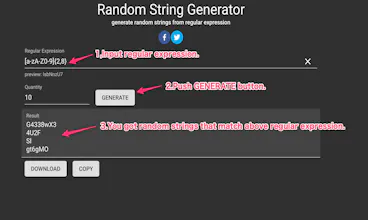 Random String Generator using regexp gallery image