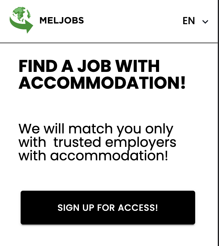 Mídia 1 de Mel Jobs - Empregos no exterior com moradias fornecidas