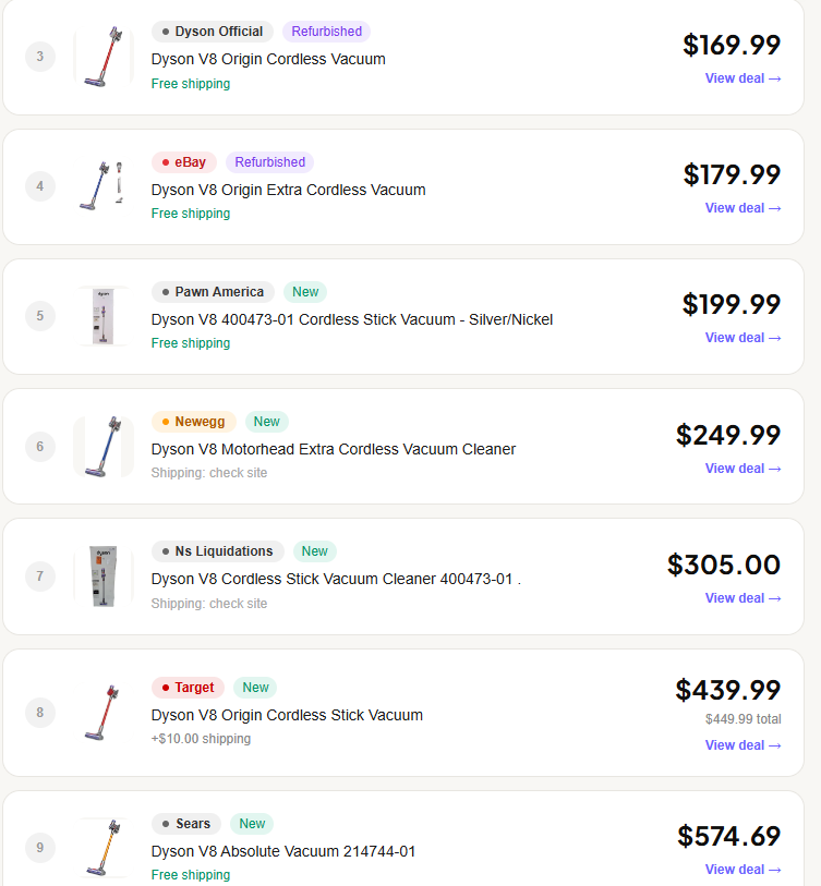 CheapestFinder gallery image