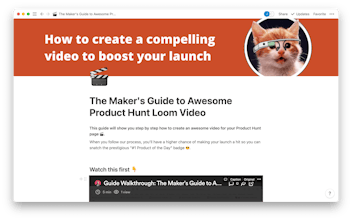 The Guide to Product Hunt Loom Videos gallery image