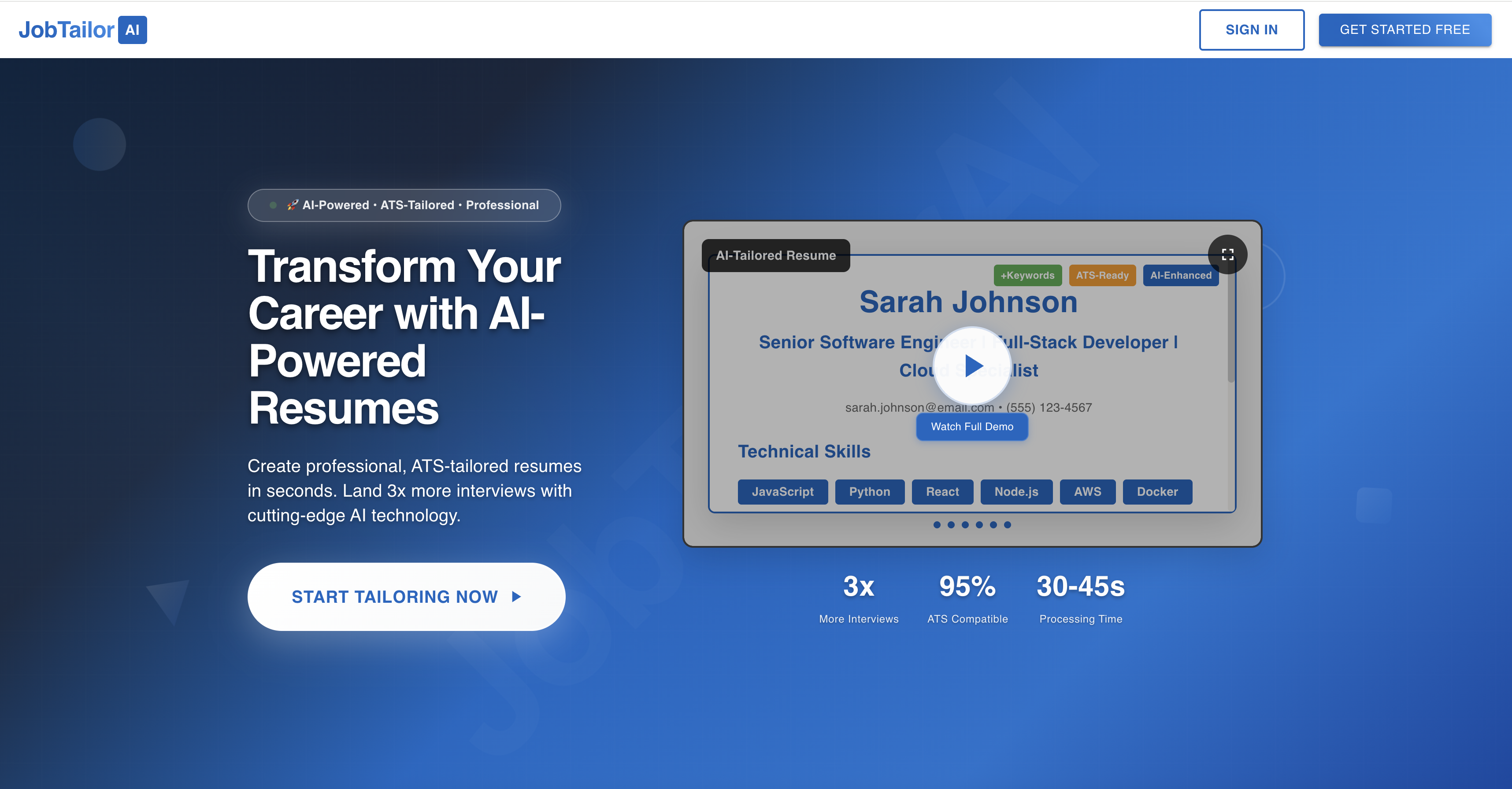 JobTailorAI logo - Product Hunt launch