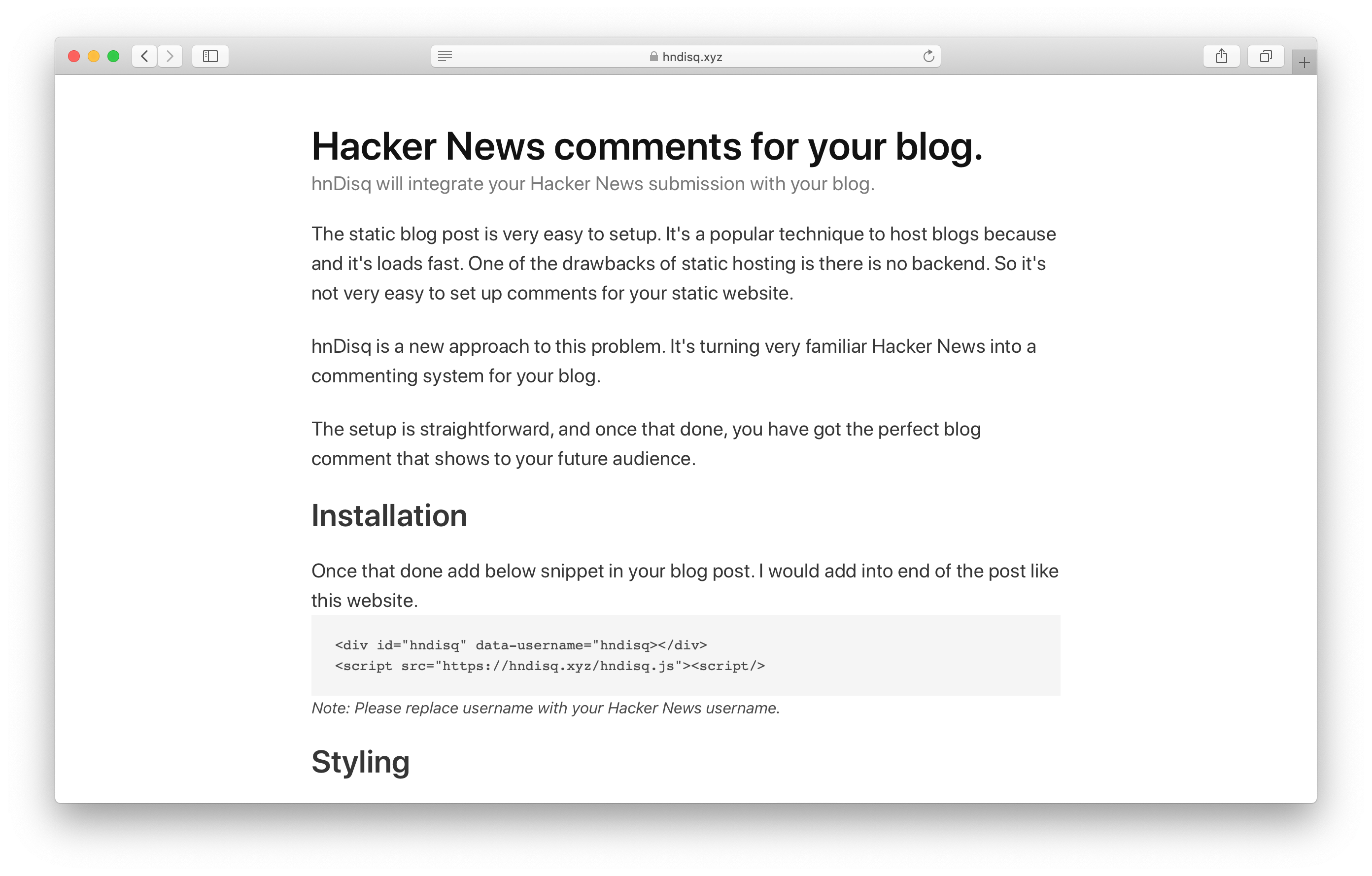 hnDisq [discontinued] gallery image