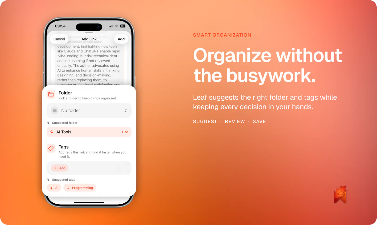 Leaf Bookmarks screenshot 5