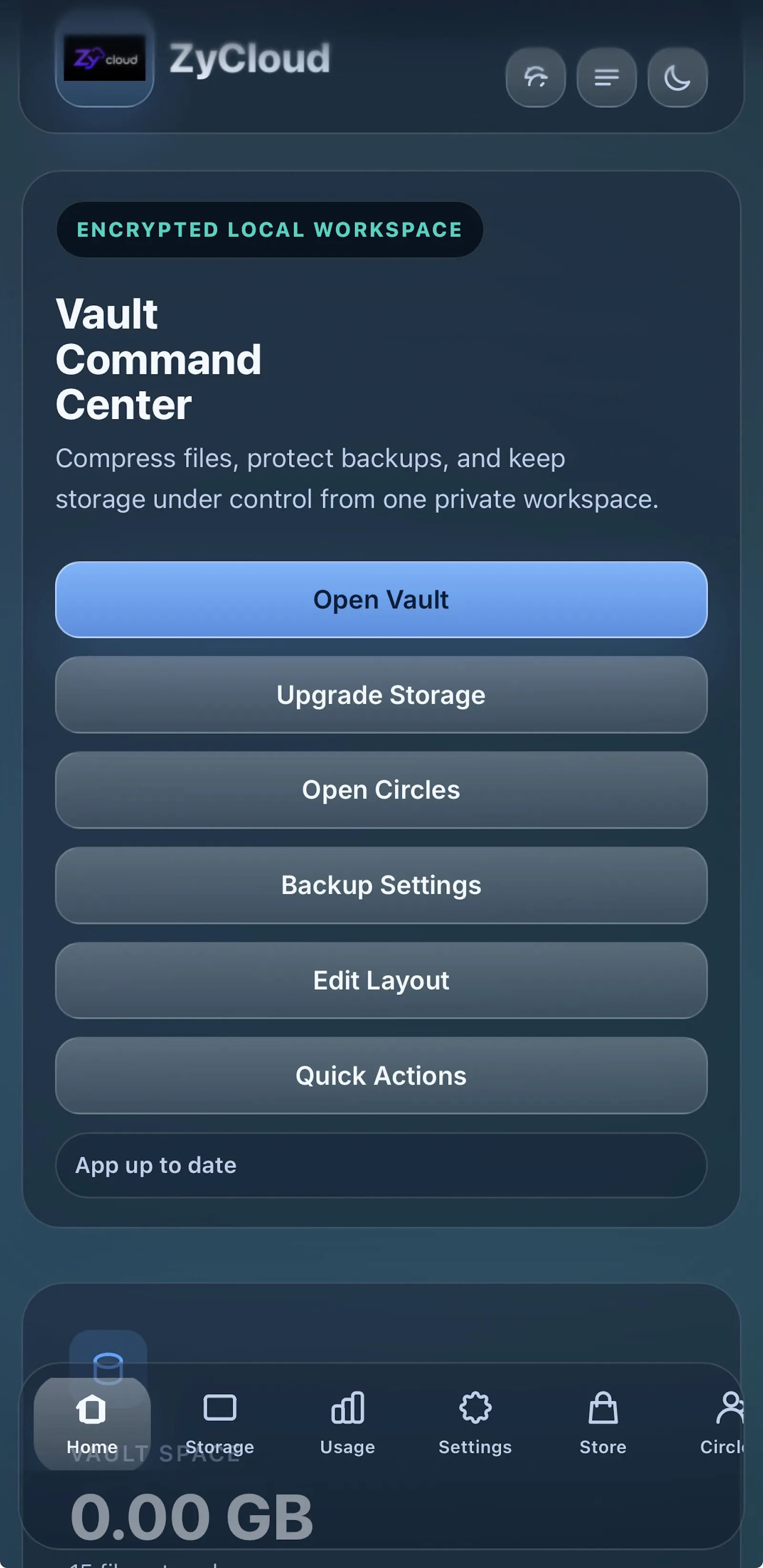 ZyCloud | Local first , ZK storage screenshot 3