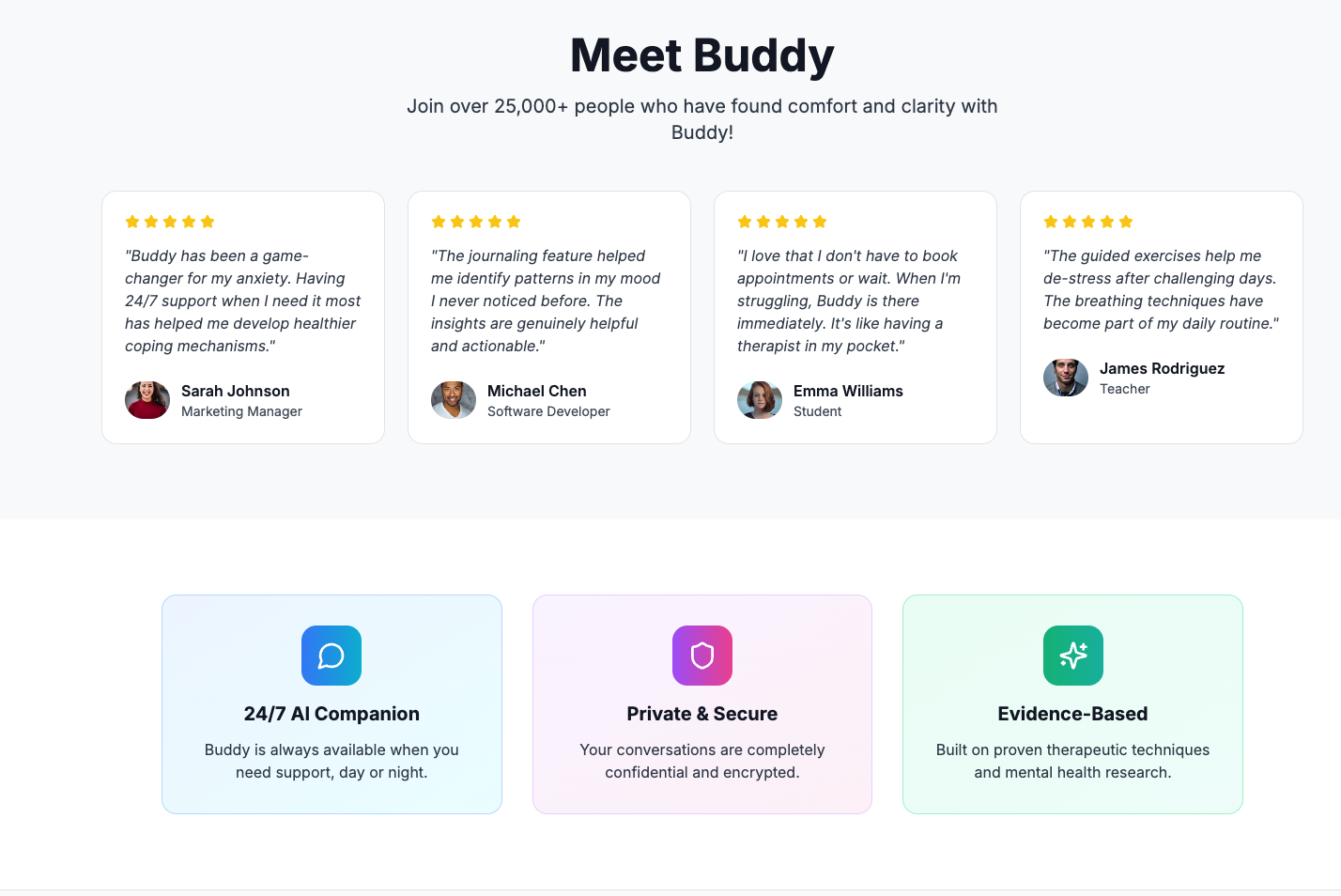 Buddy - AI Therapy Companion gallery image