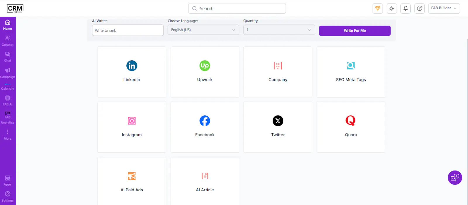 FAB CRM Software screenshot 3