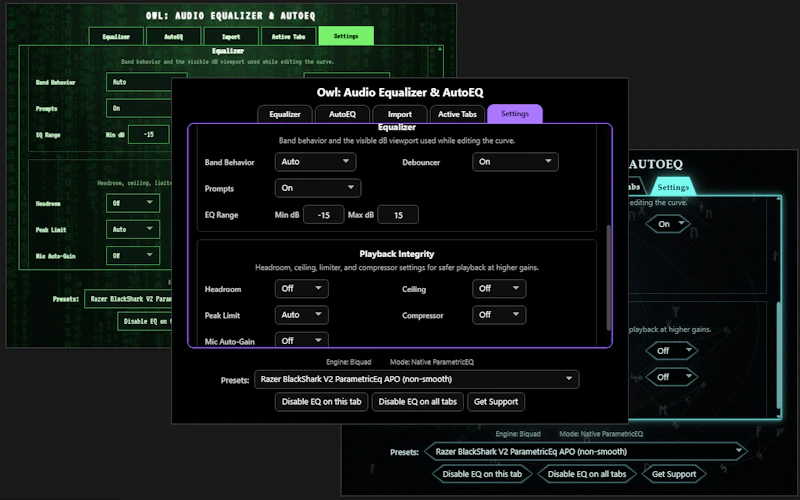 Owl: Chrome Music Equalizer screenshot 7