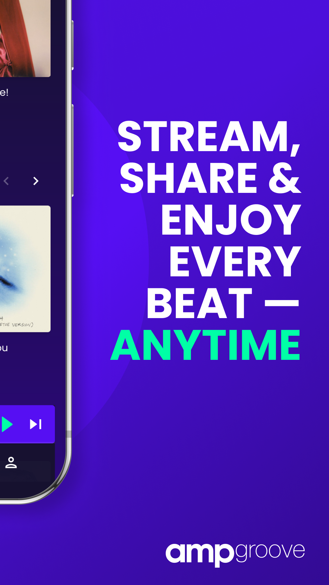 Mídia 5 de Ampgroove - Transmita todas as músicas, músicas ilimitadas e listas de reprodução personalizadas.