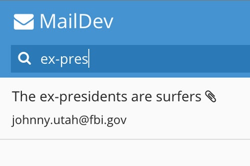 MailDev gallery image