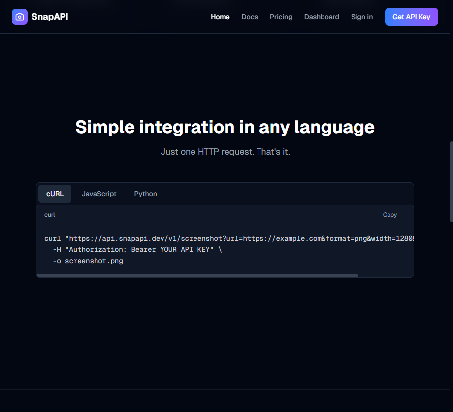 SnapAPI gallery image