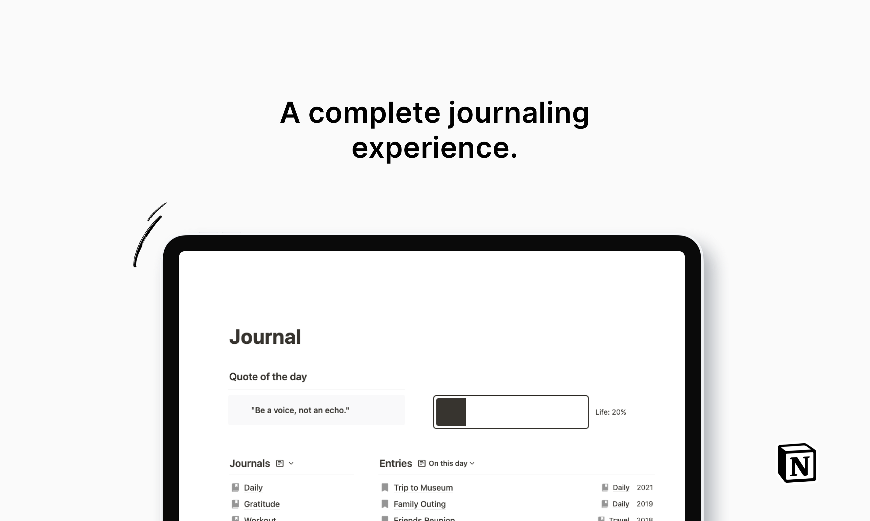 Notion Journal The best digital journal for life Product Hunt