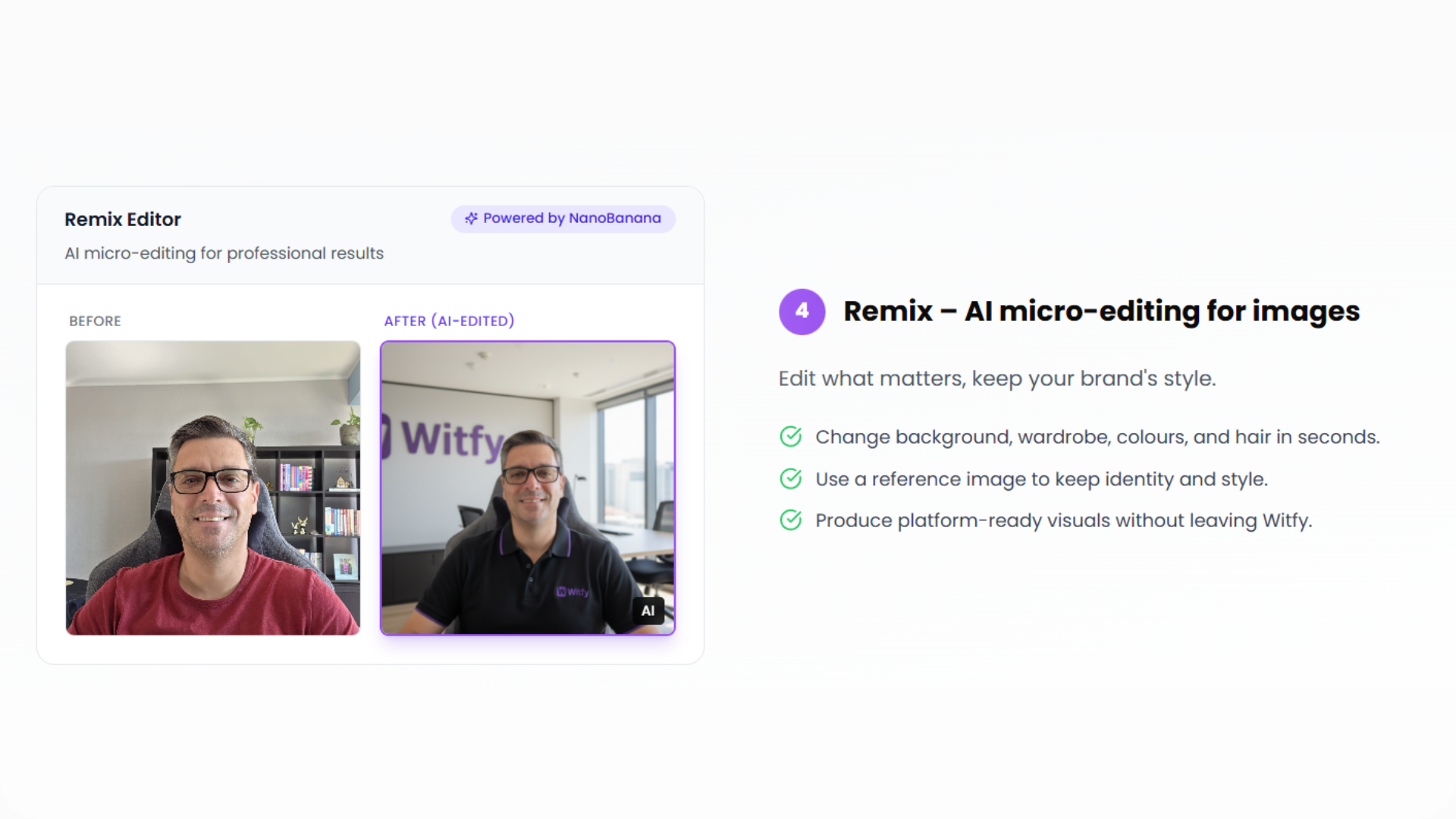 Witfy - Screenshot 5 showing product features and functionality
