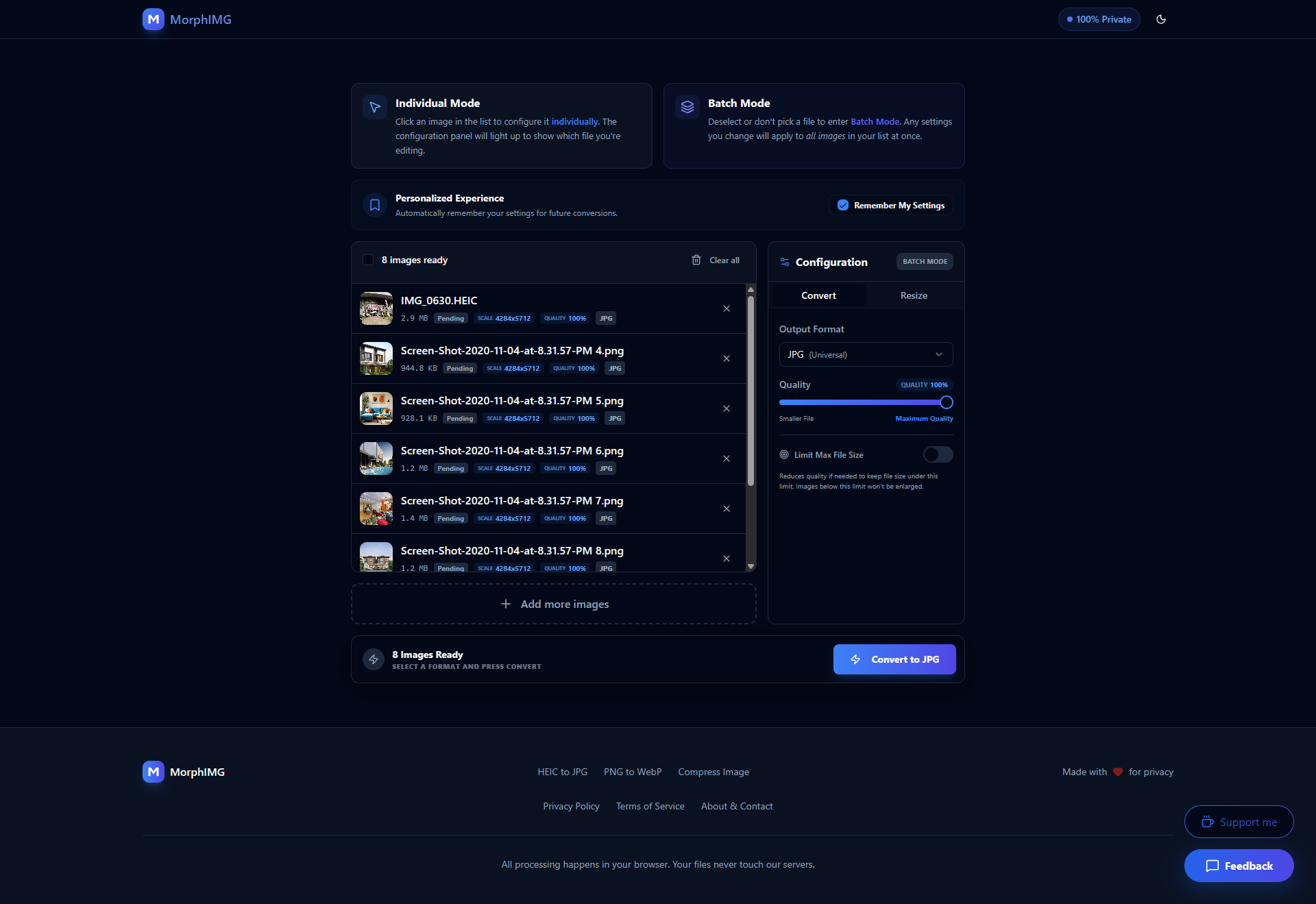 MorphIMG - Screenshot 2 showing product features and functionality